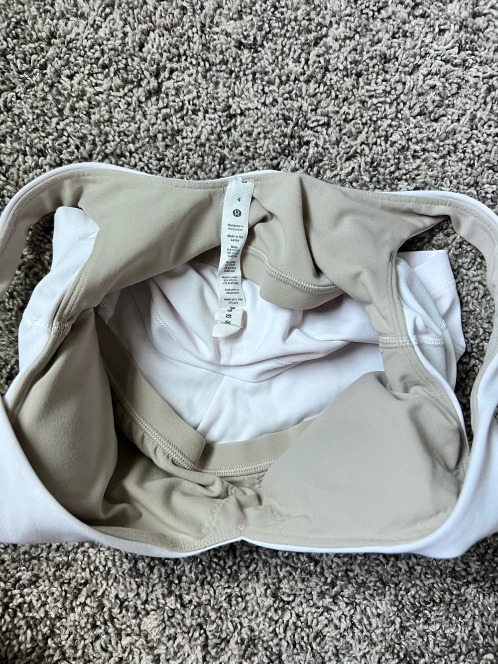 lululemon athletica White Scoop Neck Tank Top